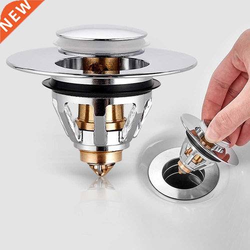 Stainless Steel Rebound Core Push Drain Filter Sink Bounce B