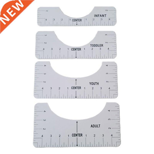 4 pack T-Shirt Alignment Ruler, Craft Ruler with Guide Tool