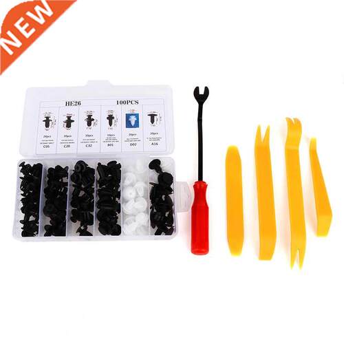 100pcs 6 Sizes Auto Fastener Clip Mixed Car Clips Body Push