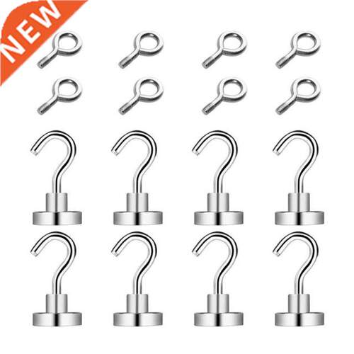 16 Pcs E16 Super Strong Metal Magnetic Hook Heavy Duty Neody