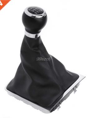 6 Speed Leather Car Manual Gear MT Shift Knob Gaitor Boot Fo