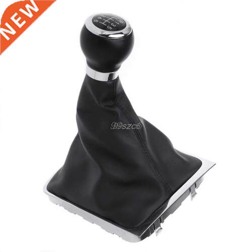 6 Speed Leather Car Manual Gear MT Shift Knob Gaitor Boot Fo