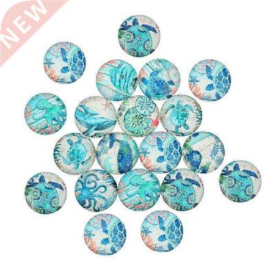 20pcs Glass Cabochon Flatback for Necklace Jewelry