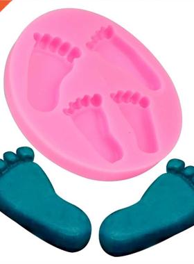 D pied imprimer forme Silicone gateau moule chocolat gomme