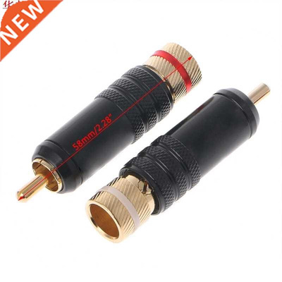 4 Pcs WBT-0144 Gold Plated RCA Plug Lock Soldering Audio/Vid