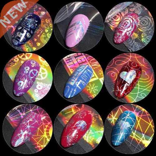 10Pcs/Set Nail Foils Smooth Nail Decals Winter Xmas Nail