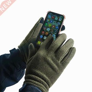 3pcs Thickened Fleece Hat Scarf Beanie Cap Gloves Set Men Au