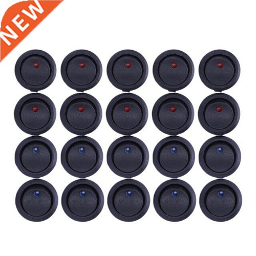 20 Pcs 12V 20A Amps On/Off/ 3 Position Terminal Round Rocker
