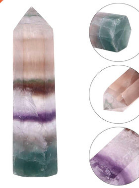 Colorful Fluorite Decor Crystal Pillar Ornament Tabletop