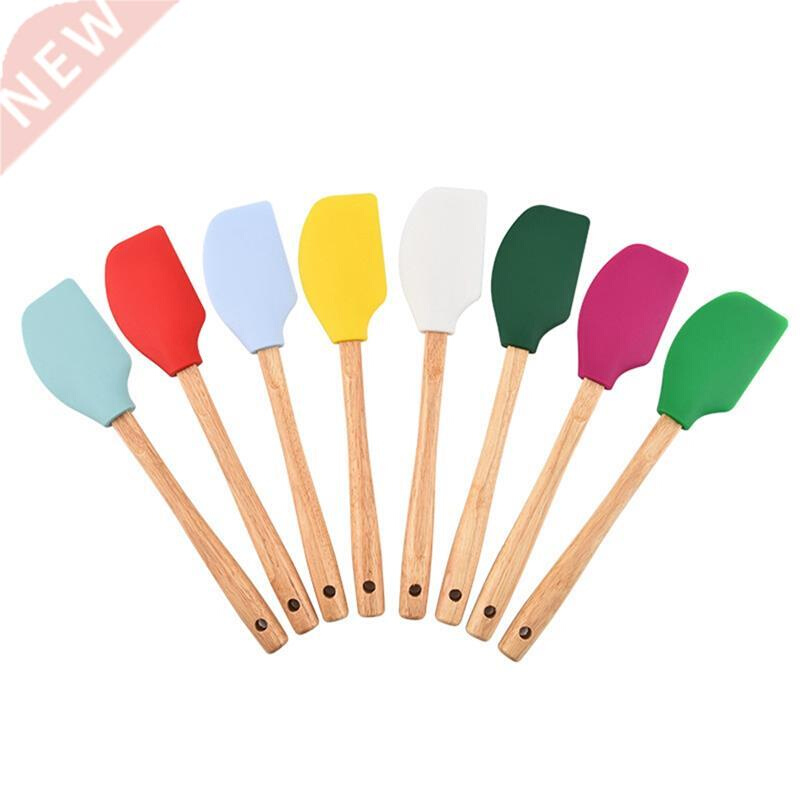 Non Stick Butter Cooking Wooden Handle Silicone Spatula Cook