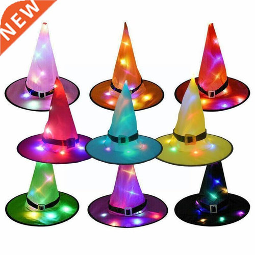 1PC Halloween Decoration For Home Garden Witch Hat LED