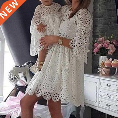 1Pc Family Matching Clothes M Daughter Dresses Women Fl