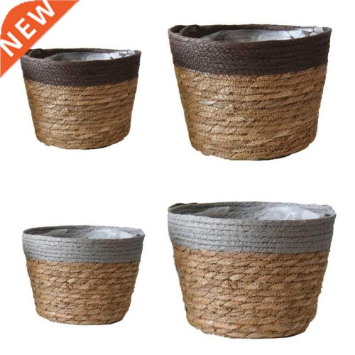 Nordic Handmade Straw Laundry Picnic Toy Storage Basket