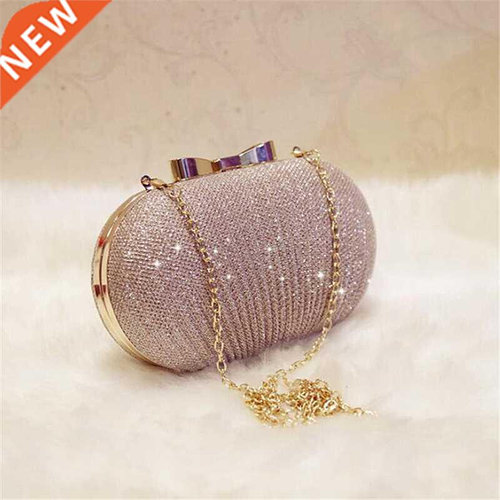 Golden Evening Clutch Bag Women Bags Wedding Shiny Handbags