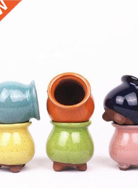 Ceramic Plant Pot Mini Vase Desktop Pot Macaroon Fleshy
