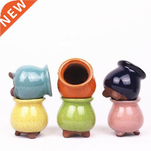 Ceramic Plant Pot Mini Vase Desktop Pot Macaroon Fleshy