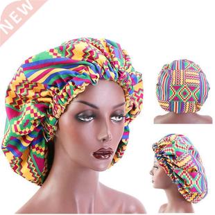 African Pattern Print Bonnet Hijabs Hat Women Night Sleep Ca