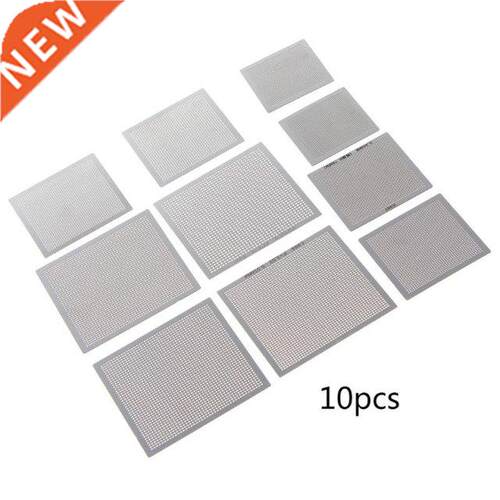 10Pcs/set BGA Reballing Universal Stencil Template Kit for C