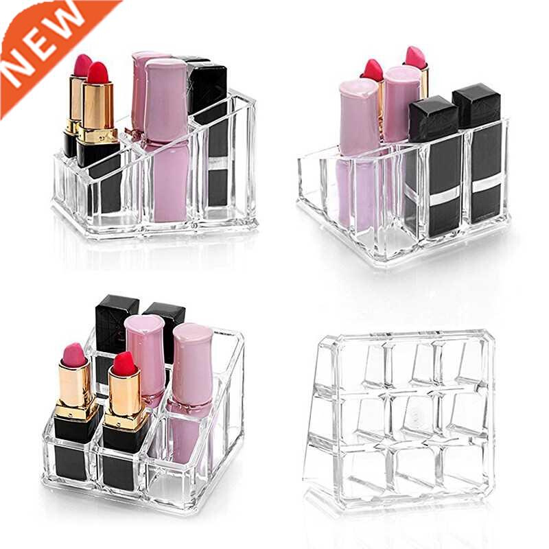 Clear Acrylic Lipstick Storage Box 12 Grids Lipstick Holder