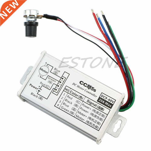 DC 9V 12V 24V 48V 60V 20A Motor Speed Controller Regulator D