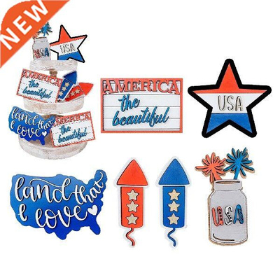 6pcs Fourth Of July Tale Decorations Rocket Independence