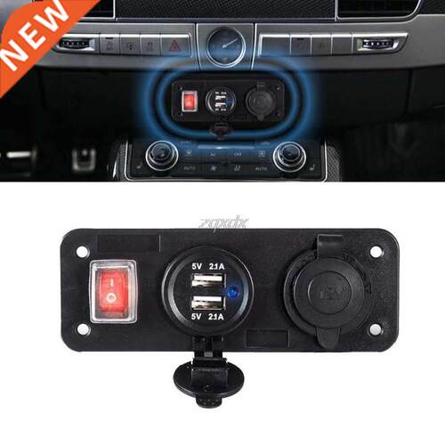 12V Car Boat Truck USB Charger With Cigarette Lighter Plug S