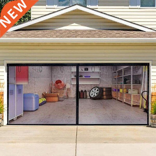 Garage Screen Door Anti-Insect Net  Retractable Magnetic