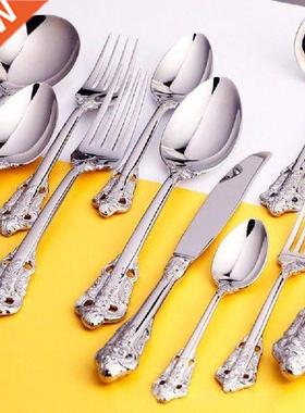 1pcs Luxury Silverware Wedding Cutlery Silver Flatware