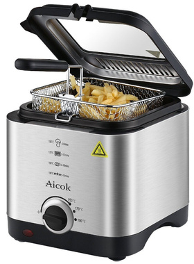 Household 1.5L Electric Deep Fryer Mini Deep Fat Fryer Smart