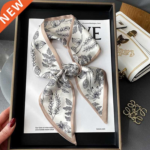 Fashion Print Hair Ribbon Scarf Women Neck Tie Bag Scarfs Sa