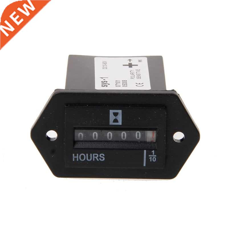 DC 10V-80V Generator Sealed Hour Meter Counter For oats Tru