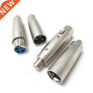 4Pcs 3 Pin XLR to RCA Female Audio Adapter Microphone Amplif