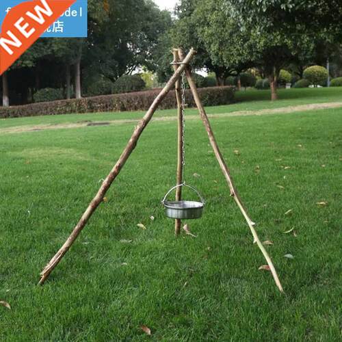 1PC Barbecue Rack Outdoor Camping portable triangular hangin