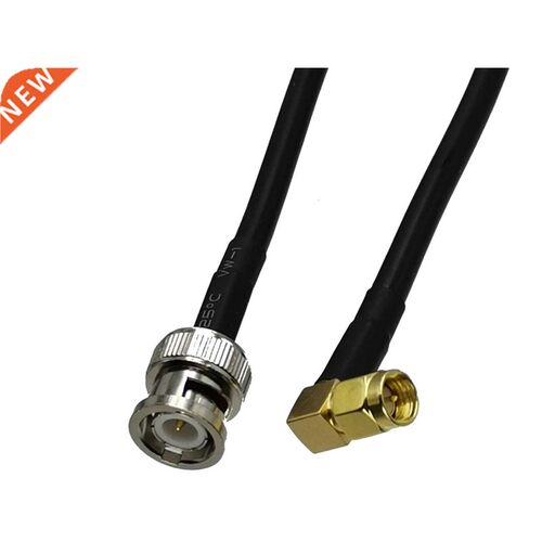 1pcs RG58 SMA Male Plug Right Angle to BNC Male Plug RF Coax