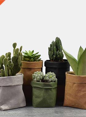 Mini Succulents Planter Pot Washable Paper Flowerpot Deskt