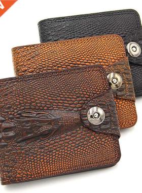 mens wallet leather genuine short purse billetera hombre men