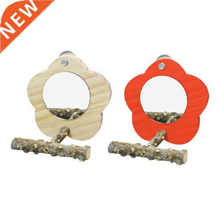 Bird Mirror with Perch Parrot Stand Toy Pet Supplies for