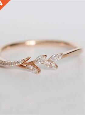 Fashion Flowers Ring For Women Girls Rose Gold Silver Color