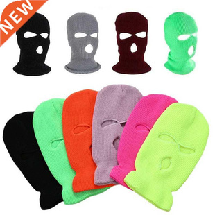 3 Hole Full Face Mask Autumn Winter Knit Cap for Ski Cycling