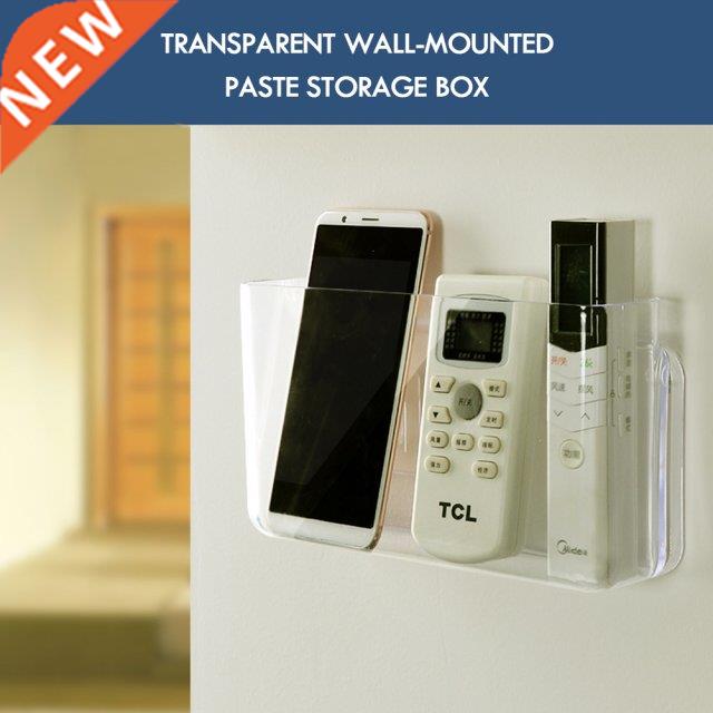 New Transparent Wall Mount orage Box Punch Free Acrylic Ha
