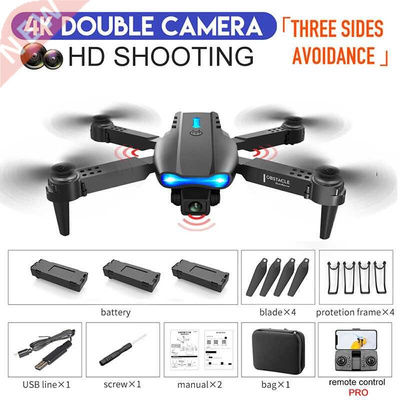 New E99 K3 RC Mini Avoid obstacles Drone 4K Dual Camera WIFI