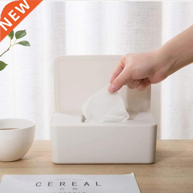 Plastic Tissue Box white seal Organizer Storage box toilet K