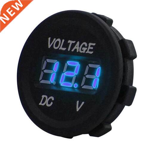 12V-24V Car Motorcycle LED Display Voltmeter Meter BLUE