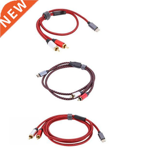 0.5m 1m 1.5m USB Audo Cable Type C Male to 2 RCA Male Audo