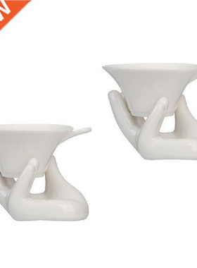 2 Sets Chinese Kungfu Tea Set Ceramic Tea Strainer with