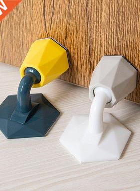 Mute Non-punch Silicone Door Stopper Touch Toilet Wall Absor