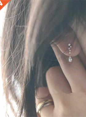 925 Sterling Silver Plated 14k Gold Micro-inlaid Zircon Smal