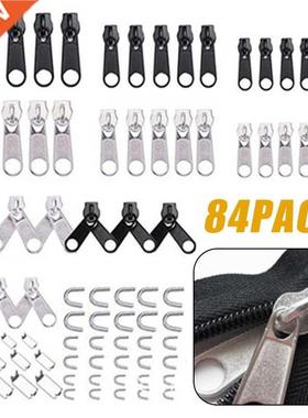 84Pcs/Set Fix Zipper Slider Zipper Head Universal Kit Replac