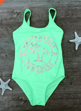 7-14 Years Pineapple Decoration Kids Girls One Piece Swimsui