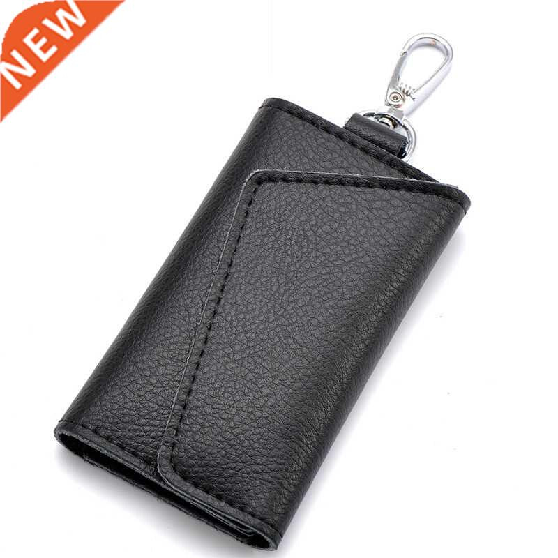 Genuine Leather Keychain Men Women Key Holder Organizer Pouc